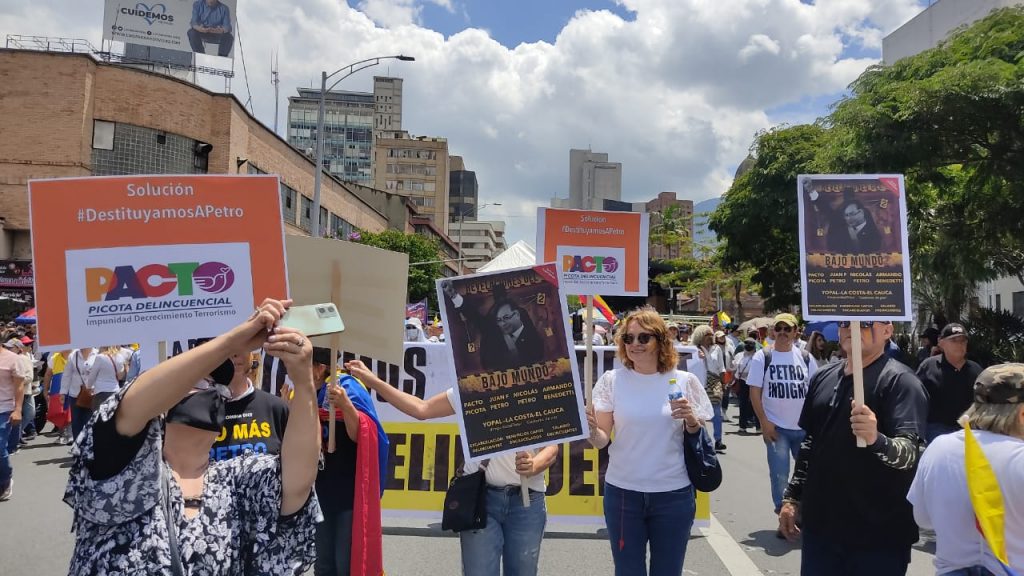 La marcha del 16 de agosto en Medellín se convocó para protestar contra las actuaciones del presidente Petro.