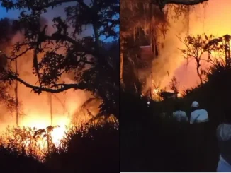 En el barrio El Rosario de Itagüí, dos viviendas quedaron destruidas por el incendio.