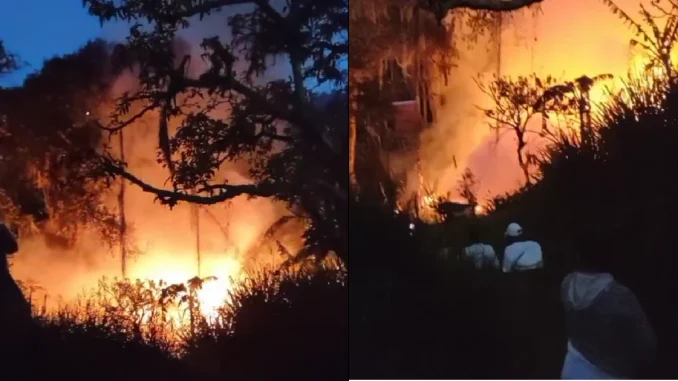 En el barrio El Rosario de Itagüí, dos viviendas quedaron destruidas por el incendio.