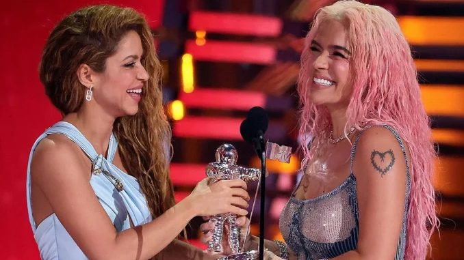 Karol G y Shakira fueron las protagonistas de los VMAs 2023.