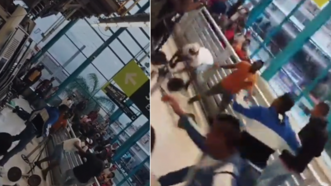 Riña en estación