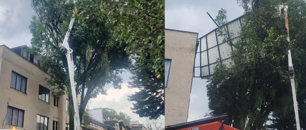 El vendaval en Envigado no dejó personas heridas pero sí algunos daños materiales.