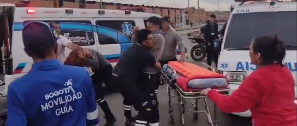 Pelea tripulantes ambulancia