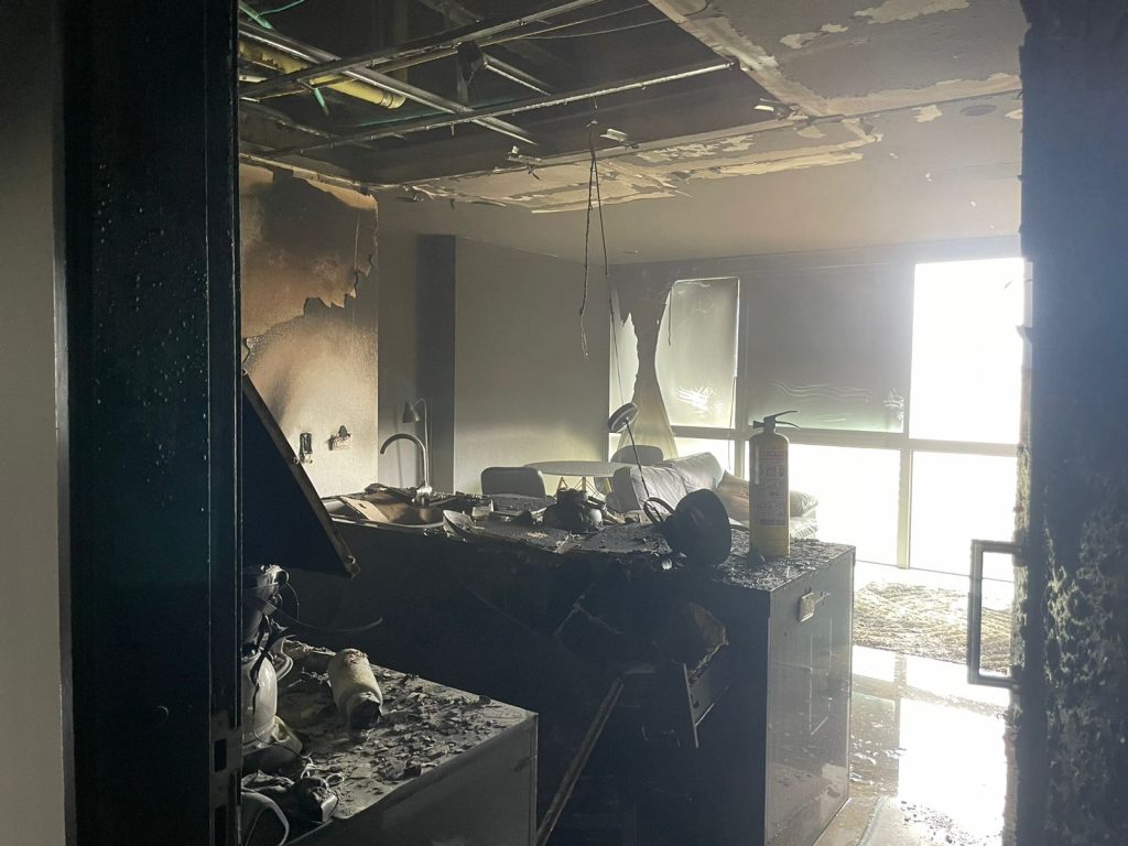 Incendio en la cocina de un apartamento en El Poblado 