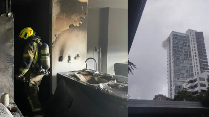 Cocina quedó destrozada por incendio en El Poblado